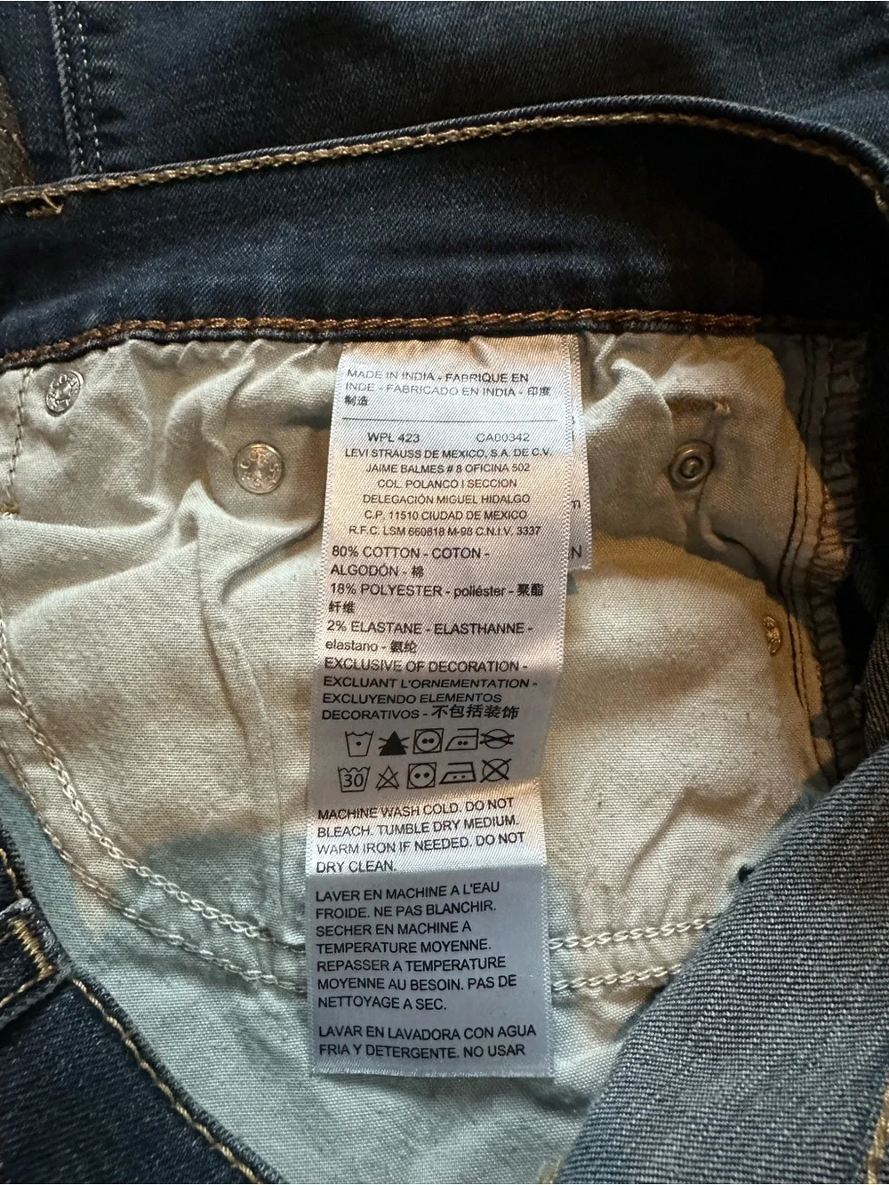 Levi's Slim Straight Men's Jeans in Dark Blue Denim